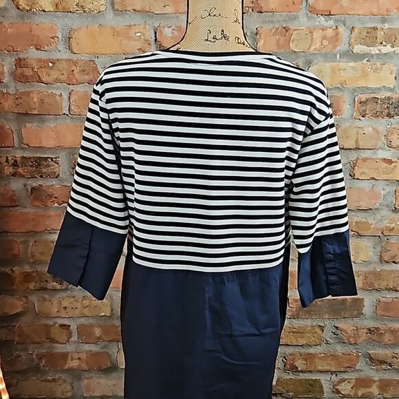 COS Navy & White Oversized Striped Shift dress Small - Picture 7 of 16